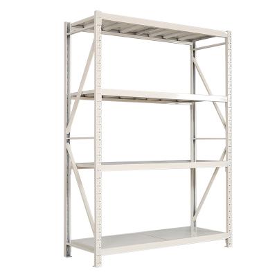 China Light Duty Corrosion Protection Medium Storage Shelf Bolted L Steel Storage Racking Warehouse Shelf For Warehouse Equipment for sale