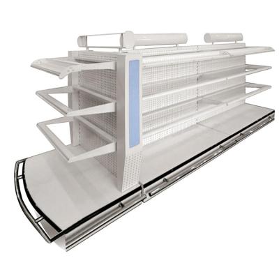 China Custom Size Double Sided Shelves Supermarket Steel Shelf Supermarket Shelves Wisd Commercial for sale