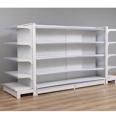 China Factory Wholesale Double Sided Supermarket Shelves Gondola Shelves Grocery Display Rack Shelving for sale