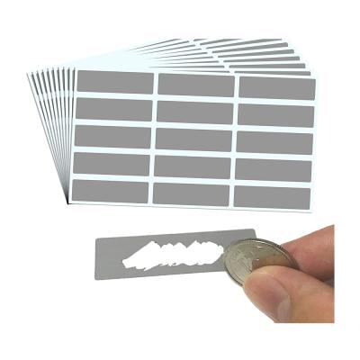 China Waterproof Rectangle Scratch Off Labels - 1.9 x 0.6