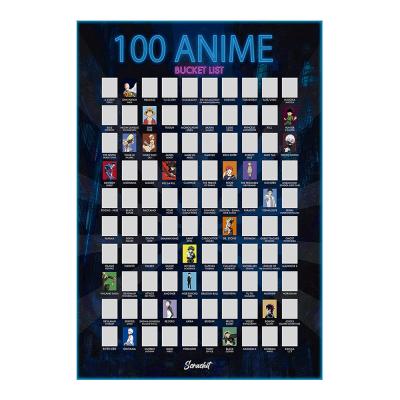 China Scratch Off Poster Amazon Bestseller Scratch Off Poster Top reads from All Time Bucket List Top 100 Books Anime 100 Scratch Off attach for sale