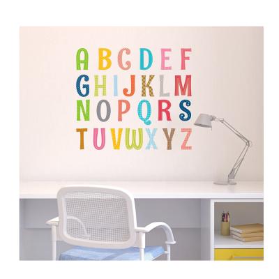 China Custom Waterproof Alphabet ABC Letter Kids Wall Stickers For Boys Girls Bedroom Living Room Door Decor For Christmas Gift for sale