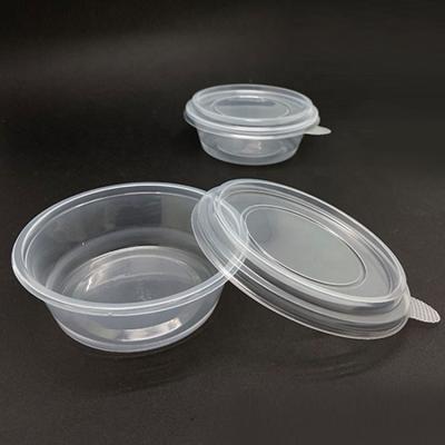 China 300ML Disposable Vintage Noodle Soup Salad Food Container Takeout Box Plastic Bowl With Lid for sale