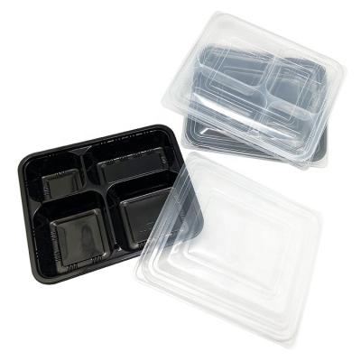 China Microwavable Microwavable Take Away Plastic PP Food Containers Bento Lunch Box 4 Compartment for sale