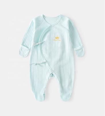 China Hand and Foot of Autumn Winter Newborn Warm Cotton Wrap. 100% Cotton Romper Monk Suit Unisex Baby Long Sleeve Pajamas Overalls for sale