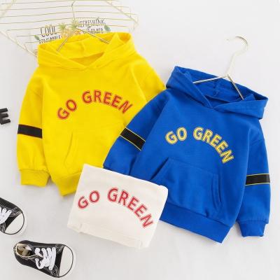 China Spring Autumn Breathable High Quality Kids Letters Custom Printing Hoodies Kids Baby Boy Hoodies Sweatshirt for sale