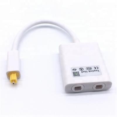 China DVD Players Toslink Digital Optical Audio Splitter Adapter 1 Into 2 for sale