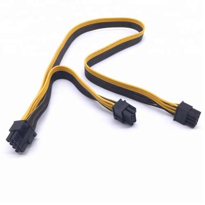 China COMPUTER Video Graphics Card Power Cable 18AWG 8 Pin Female To Dual 8pin 2 x (6+2) Male PCI-E PCIE Splitter BTC Y-Adapter Mining Machine for sale