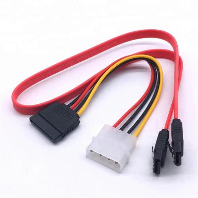 China COMPUTER SATA 7pin+15pin to 7pin 4pin HDD Combo Cable SATA2 SATA3 IDC 22pin for sale