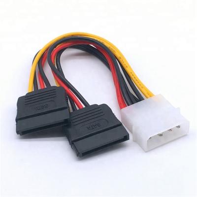 China Dual 15pin 4pin tablet to sata Y splitter power support cable for mainboard for sale