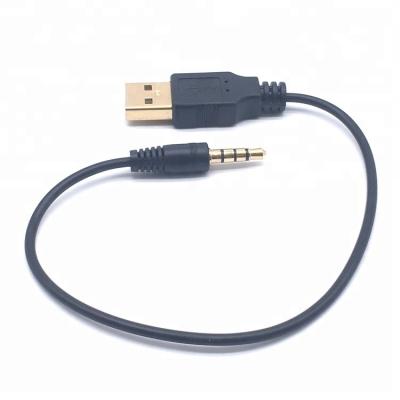 China MP3/MP4 player USB 2.0 male to aux cable. Car Audio AUX Male OTG 3.5mm Plug USB Port. adapter for sale