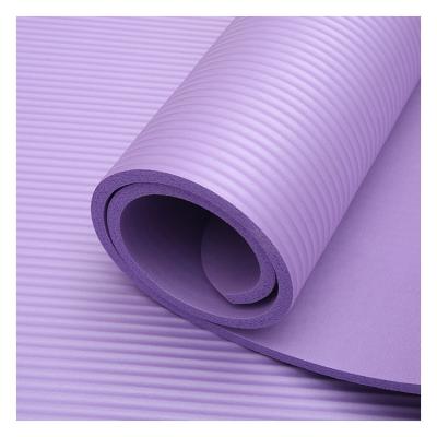 China Eco-Friendly Logo 10mm Non-slip Custom Factory Pilates NBR Protective Fitness Carry Strap Yoga Mat for sale