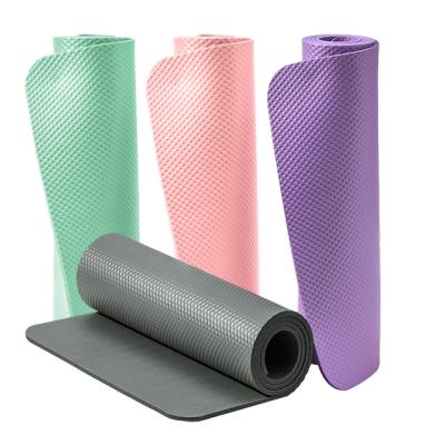 China Washable High Quality Eco-Friendly 8mm Pilates Gym Cheap Non-Slip Workout Floor Non Slip NBR Fitness Yoga Mat for sale