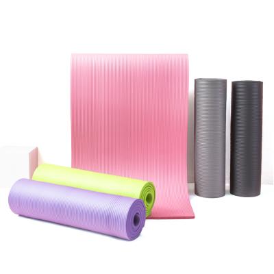 China Toub RTS Factory Non-Slip Pilates 15mm NBR Fitness Yoga Mat Custom Eco-Friendly Mat for sale