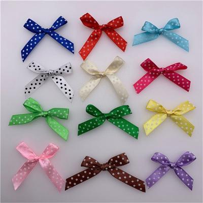 China 50pcs/bag 10mm Dots Ribbon Bows Decorative Butterfly Viable Wide Ties for Doll Hair Accessories Wedding Cardmaking Embellishments for sale