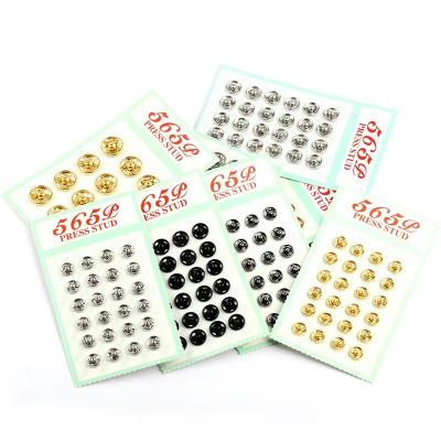 China 24sets/card 6mm Metal Washable Fancy Snap Fasteners Buttons Fasteners Baby Mini Doll Clothes DIY Sewing Accessories for sale