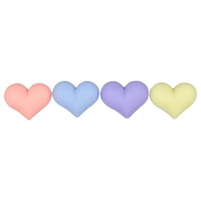 China Europe Pastel Embellishments 20pcs/bag 22x19mm Matte Resin Heart Flatbacks Cabochons for Cardmaking DIY Wedding Christmas Crafts for sale