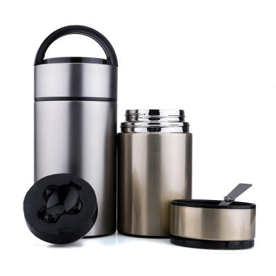 China OKADI 750ml Vacuum Food Container Hot Outdoor Food Vacuum Flask Jar 304 Ss Spoon for sale