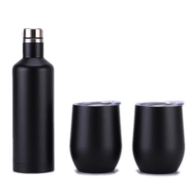 China 500ml Red wine bottle metal vacuum flask stainless steel insulated funky thermos flasks for sale