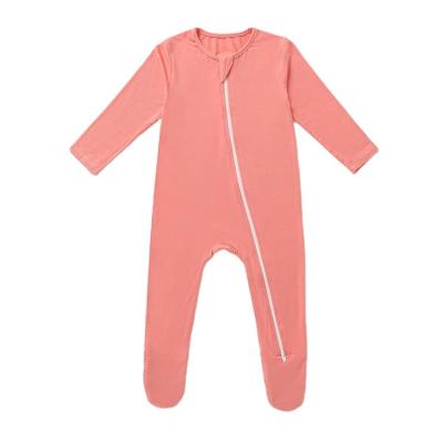 China Spring Autumn Baby Romper Comfortable Breathable Zipper Footie Open Infant Overalls Overalls Clothes for sale