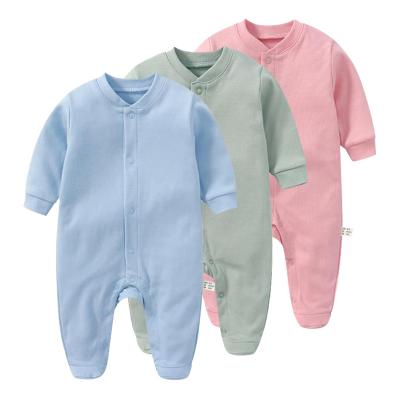 China Beautiful Cotton Baby Jumpsuit Long Sleeve Jumpsuit Knitted Baby Romper Casual Newborn Clothes for sale