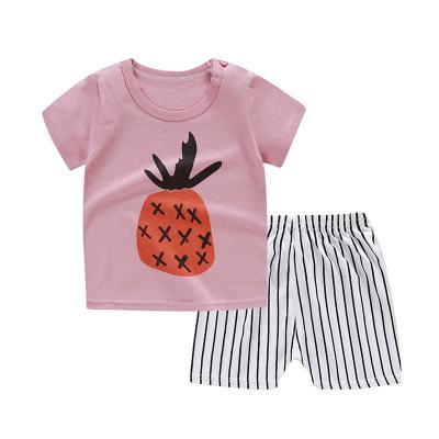 China Summer Casual Children's Autumn Factory Price Clothing Set Cotton Newborn Baby Clothes Set for sale