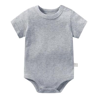 China Popular 100% Organic Custom Cotton Baby Onesie Print Short Sleeve Colorful Empty Baby Romper for sale