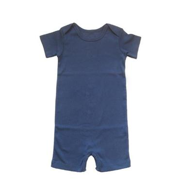 China Summer Infant Toddler Short Sleeve One Piece Simple Solid Breathable Comfortable Pajamas Bamboo Rompers for sale