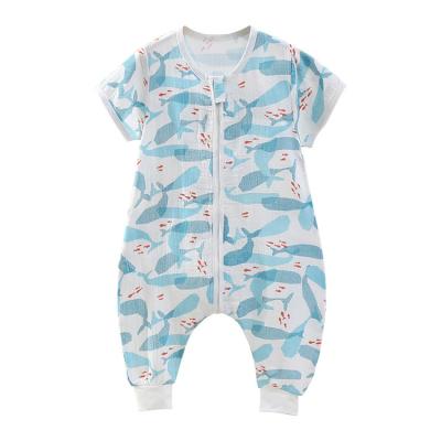 China Breathable Custom Print Sleeveless Toddler Baby Clothes Infant Boy Baby Rompers Short Overalls Overalls Comfortable for sale