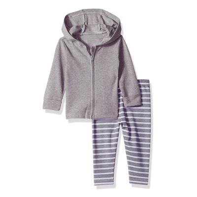 China Spring Autumn Cotton Casual 2 Pcs Kids Sets Toddler Baby Boy Zip To Knit Hoodie And Pants Sets for sale