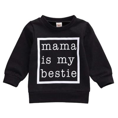 China Toddler Boy Breathable Cotton Blouse Clothes Mom Babies Boy Sweater Sweatshirt Letter Tops Shirt for sale