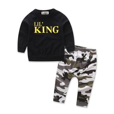 China Casual Autumn Winter Baby Clothing Sets Comfortable Baby Boy Girl Clothes Sets Long Sleeve Sweatshirt Pants Cartoon for sale