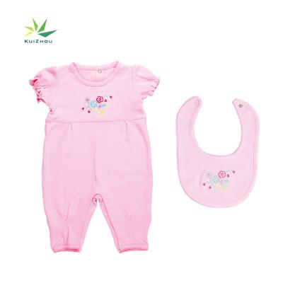 China Breathable 100% Cotton Short Sleeve Baby Garment Knit To Wear Infant Clothing Sets for sale