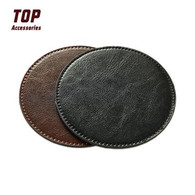 China Durable High Quality Custom Leather Round Place Mat Coaster Microfiber Dish Drying Mat for sale