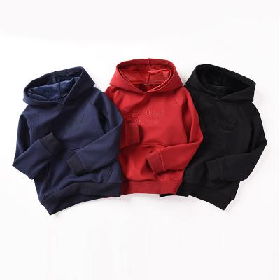 China Factory cotton and fleece quality pullover kids hoodies anti-pilling winter for sale