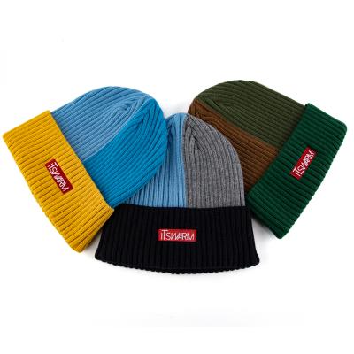 China COMMON Outdoor Fisherman Running Winter Custom Knitted Cotton Ribbed Skullcap for sale