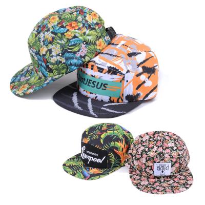 China JOINT Floral Designer Wholesale Promotional Polyester 5 Panel 100% Sustainable Camper Hat for sale