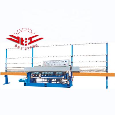 China Vertical Type 9 Motors Straight Line Edger Polishing-Beveling Glass Machinery Hotels BEIJIANG Glass Beveling Machine for sale