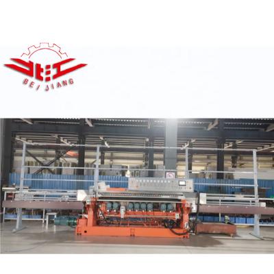 China Hotels manufacture direct glass edging machine automatic glass machine 9 motor glass beveling glass edging equipment for sale