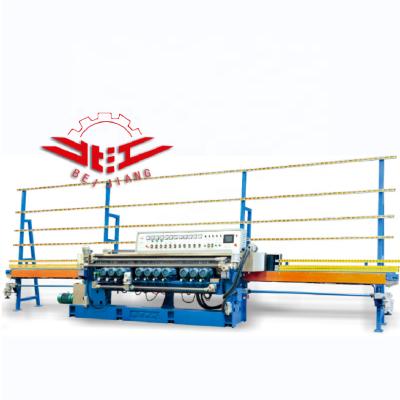 China Building Material Shops BEIJIANG Machinery Manufacturers 10 Motor Glass Straight Line Glass Processing Beveling Processing Machine for sale