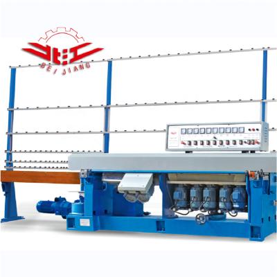 China Hotel Supplier BEIJIANG Cheap Price 9 Motor Straight Line 45 Degree Edging With Plc Canteadora De Vidrio Glass Polishing Machine for sale