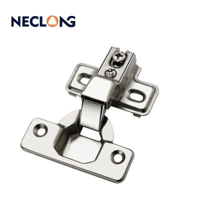 China Modern Direct Deal Cabinet Door Hinge Iron Base With Hook Furniture Hardware American Short Arm Hinge for sale