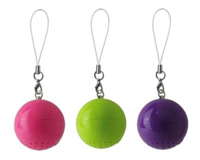 China RGB LED Color Light Speakers Easy To Carry Key Rechargeable Portable Chain Small Ball Mini Speaker for sale