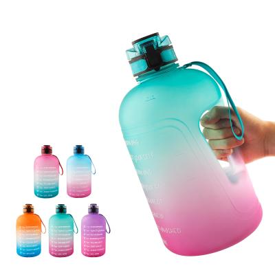 China 128oz BPA Viable Motivation Leak Free Bottle with Time Marker and Straw Ensure Drink Enough Water Log for Gym and Outdoor Sports for sale