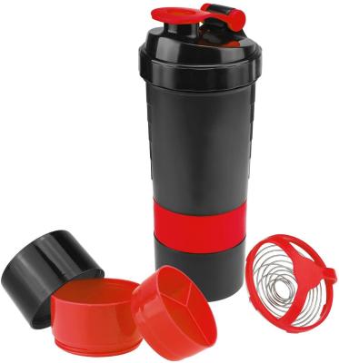 China Viable Outdoor Sports Shaker Bottle Attachable Storage Containers and Pill Tray Included BPA Free for sale