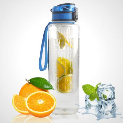 China Eco Friendly Plastic Water Bottle Sustainable Fruit Infuser Water Bottle BPA Free Tritan Water Bottle for sale