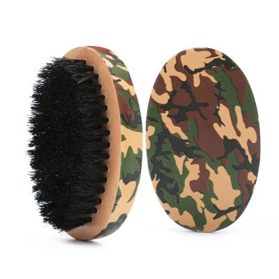 China 2021 Compact New 360 Degree Comb Wave Brush Beard Camouflage Color Beard Style Brsuh Hair for sale