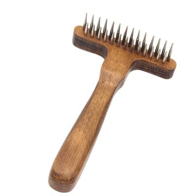 China Wholesale High Quality Viable Dogs and Cats Cleaning Tools Pet Solid Wood Rake Comb for sale