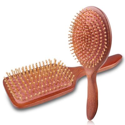 China Vintage Hair Brush Dark Wooden Detangling Wooden Hair Brush Nondisposable for sale