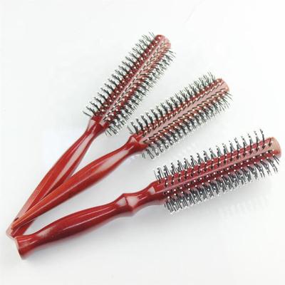 China Burgundy Nondisposable Vintage Round Hair Brush Round Brushes For Hair Professional for sale